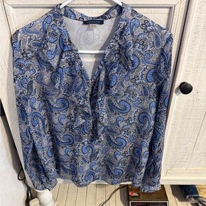 Tommy Hilfiger Blue Paisley Blouse